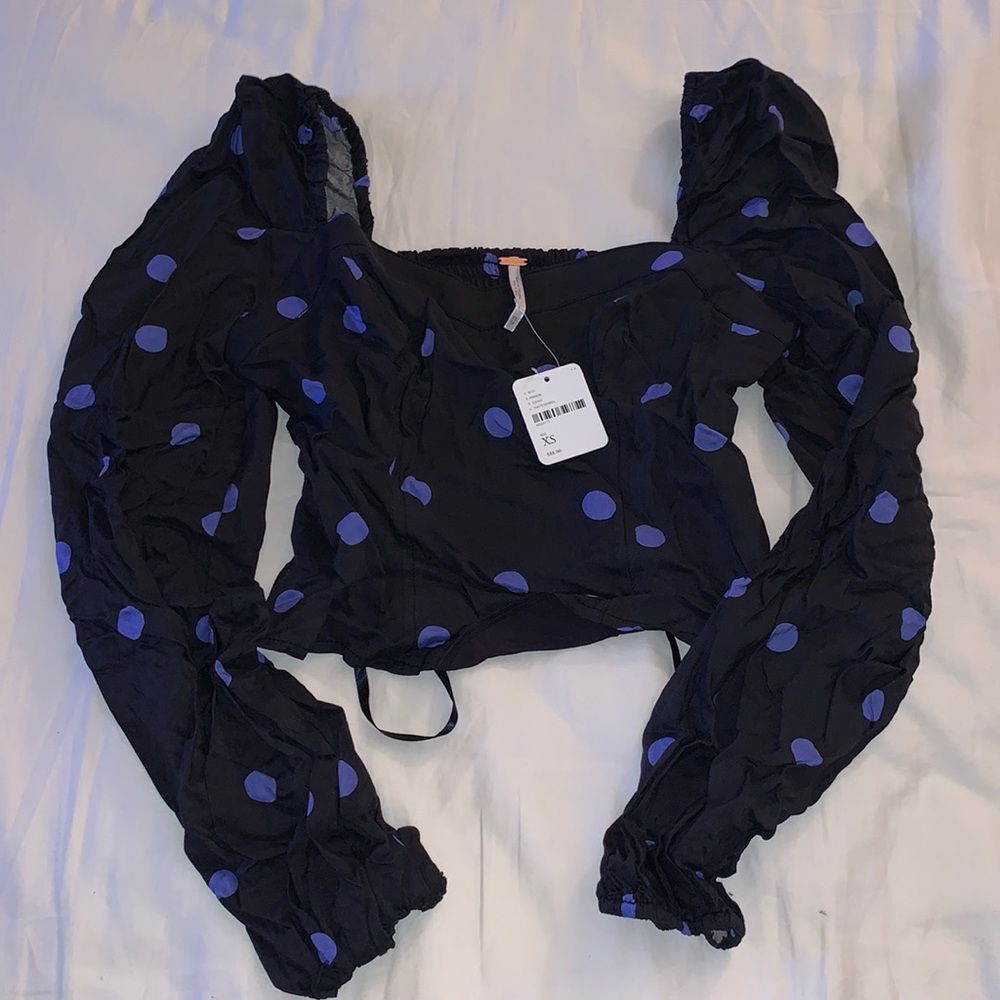Free people polka dot sweetheart top